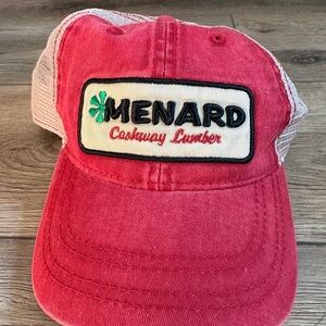 Menards Trucker Hat Red Mesh Snapback | Vintage Style Cap